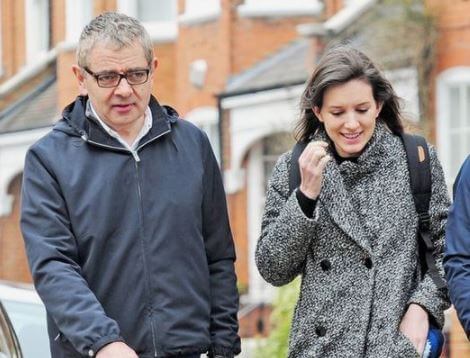Louise Ford with her boyfriend Rowan Atkinson.